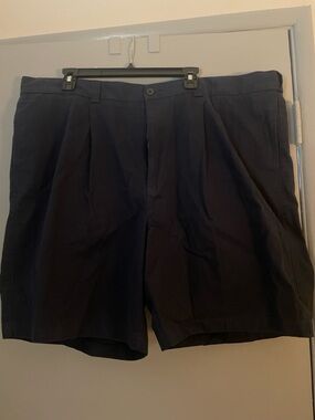 Harbor Bay Navy Pleated Shorts